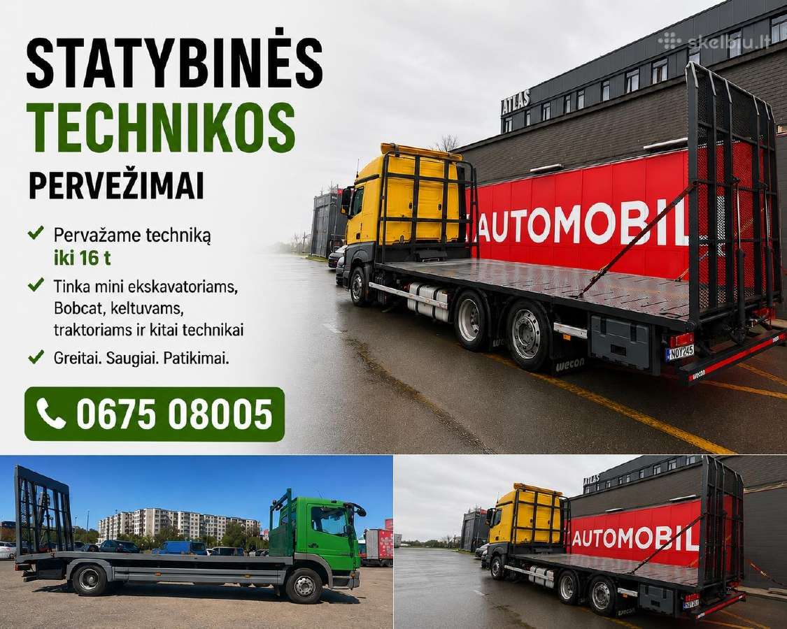 Statybinės Ir Žemės Ūkio Technikos Pervežimas
