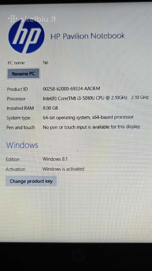 Hp pavilion 15 ab000na - nuotraukos Nr. 7