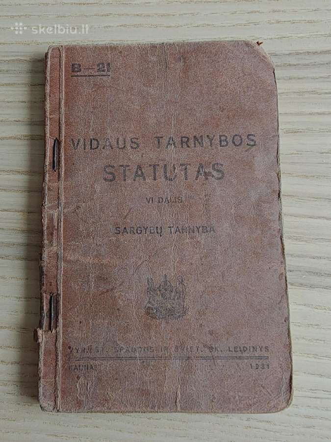 Vidaus tarnybos statutas 1931