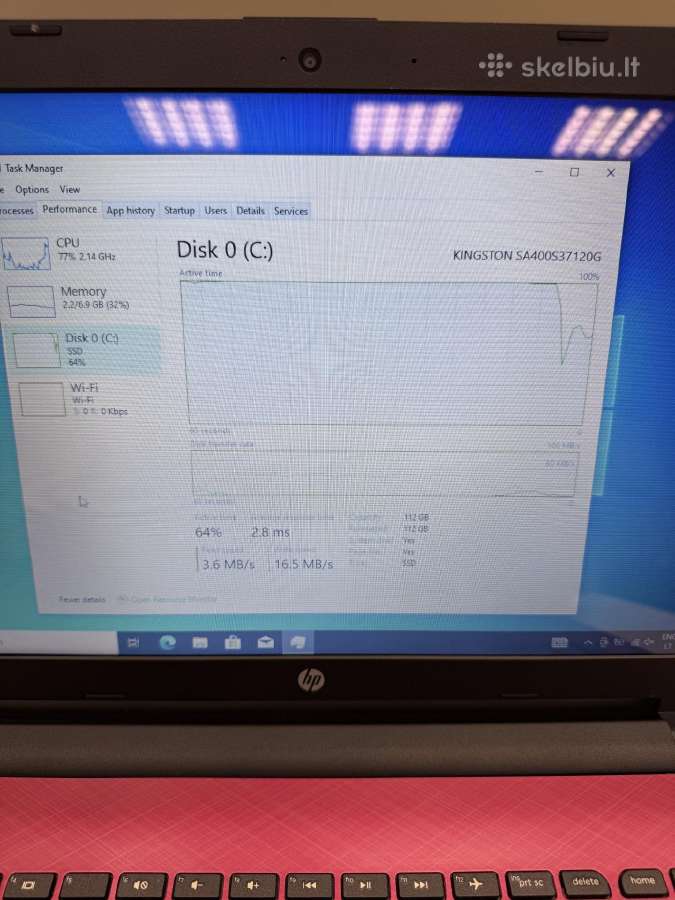 Hp laptop 8gb RAM / 120gb SSD - nuotraukos Nr. 5