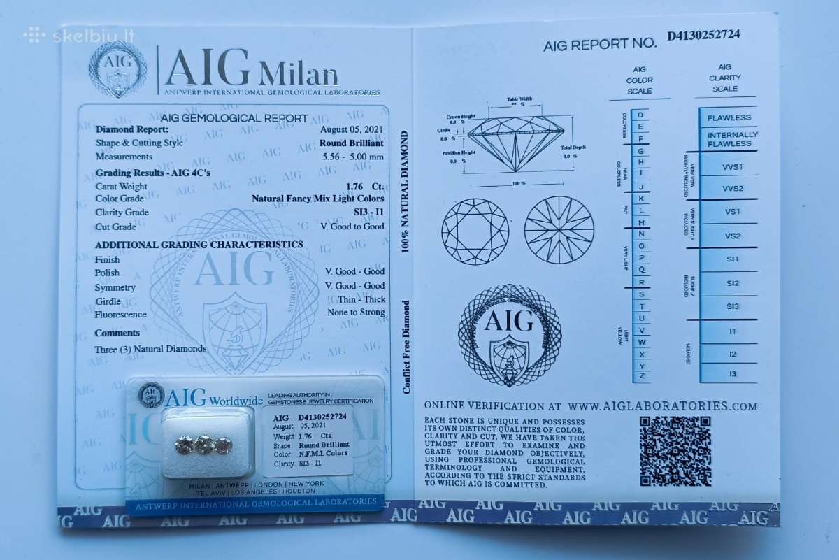 Natūralūs Briliantai 1.76 ct - nuotraukos Nr. 13