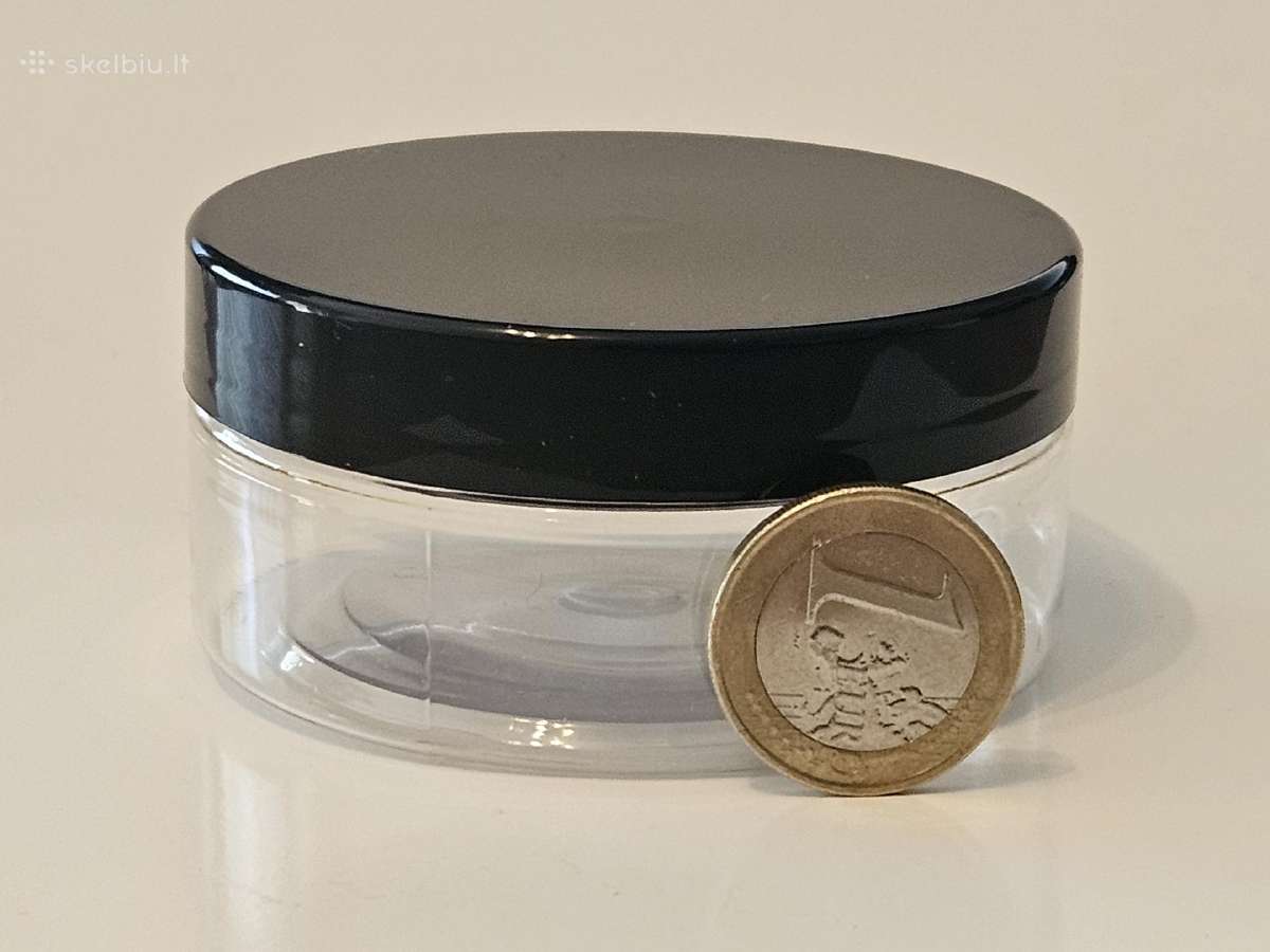 100 ml plastikinis indelis su juodu dangteliu - nuotraukos Nr. 2