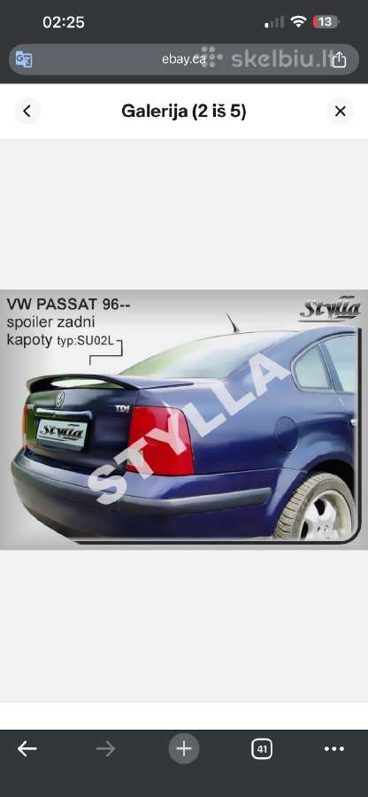 Spoileris passat b5 sedanui