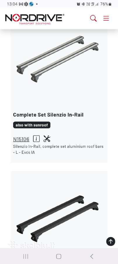 Stogo skersiniai Thule Wingbar EVO, Edge, Squareba - nuotraukos Nr. 30