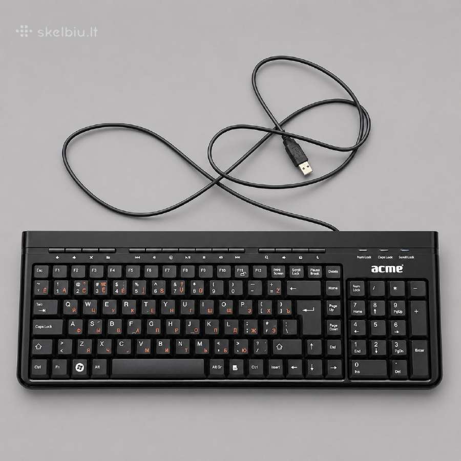 Acme Km04 multimedia klaviatūra – Usb, tvarkinga
