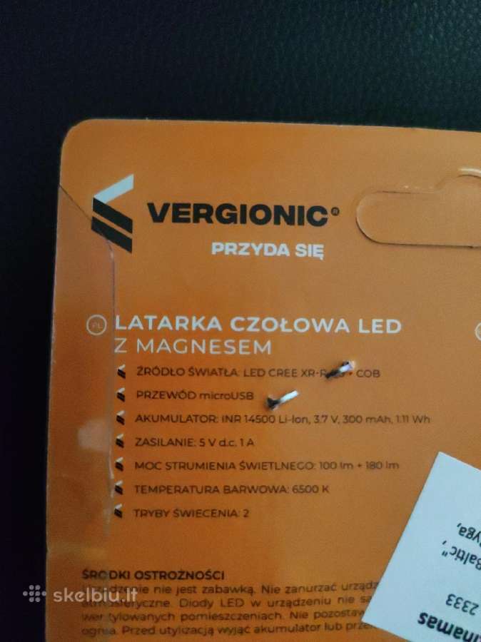 Naujas LED žibintas ant galvos - nuotraukos Nr. 2