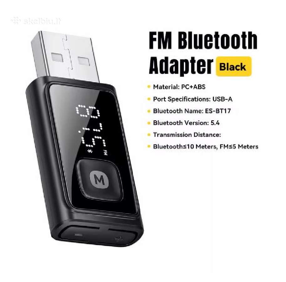 Bluetooth 5.4 adapteris (Fm moduliatorius)