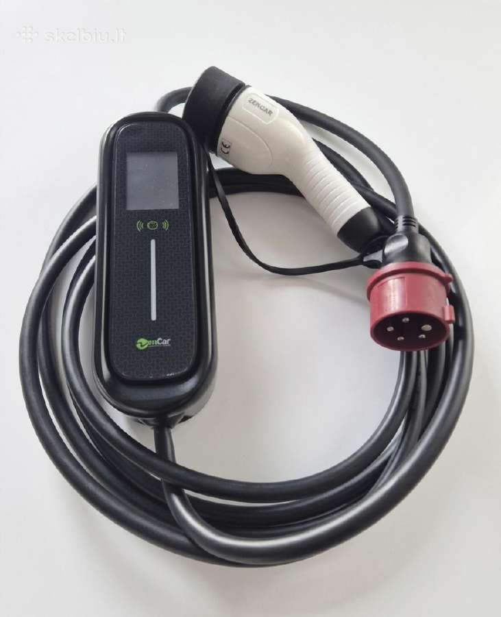Įkrovimo stotelės Type2 ir Type1.
