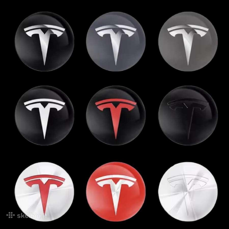 Tesla ratlankių dangteliai ir lipdukai - nuotraukos Nr. 2