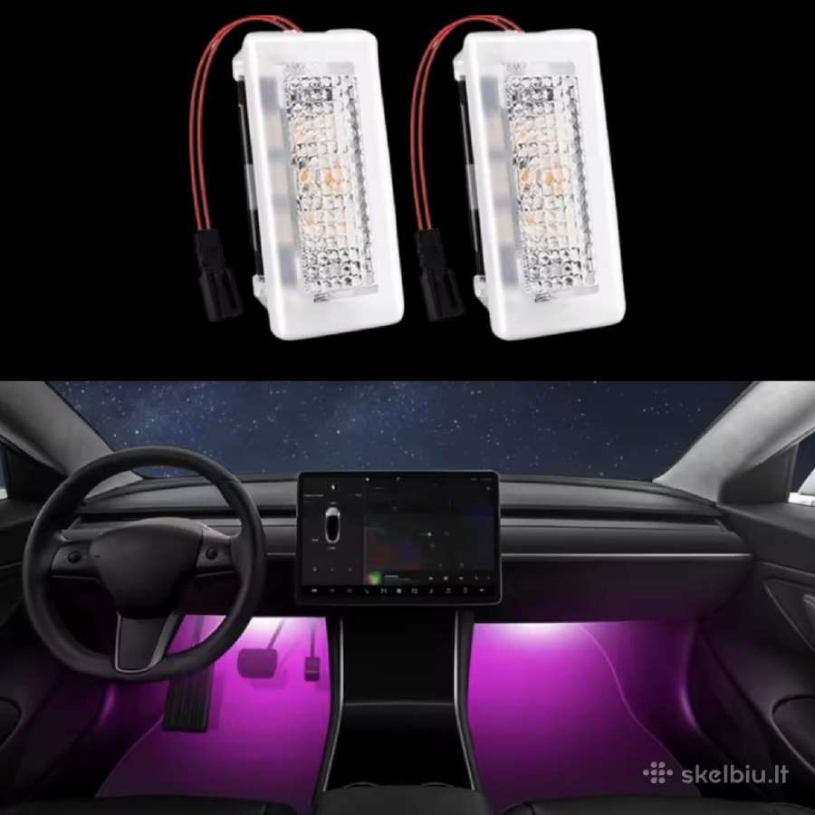 Tesla durų projekcinis, salono apšvietimas - nuotraukos Nr. 3