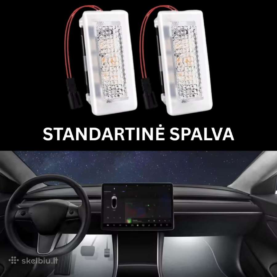 Tesla durų projekcinis, salono apšvietimas - nuotraukos Nr. 5