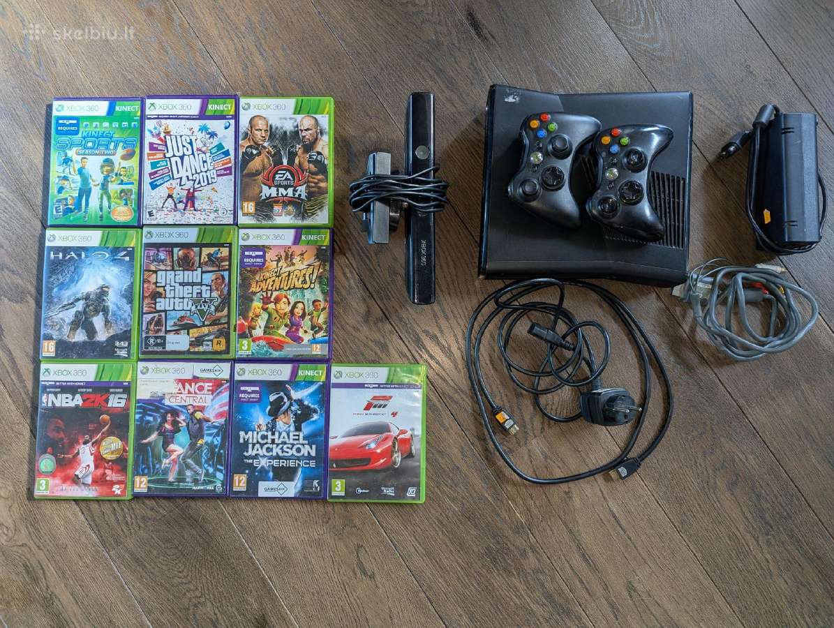 Pilnas Xbox 360 Slim (250gb) rinkinys