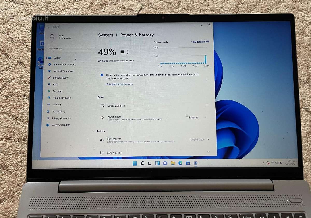 Lenovo Ideapad 5 15are05 Amd Ryzen 3 4300u - nuotraukos Nr. 2