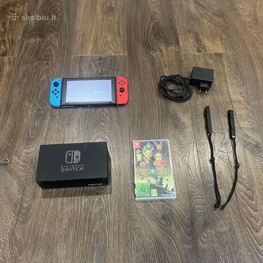 Nintendo Switch, Blue & Red, 32gb/naujas žaidimas
