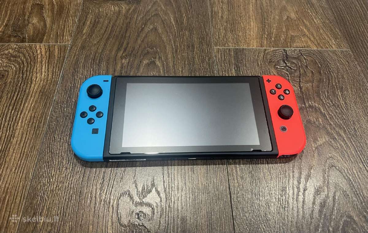Nintendo Switch, Blue & Red, 32gb/naujas žaidimas - nuotraukos Nr. 3