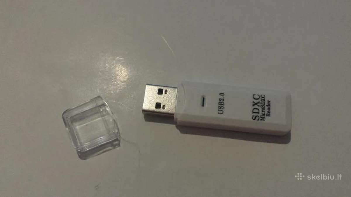 Usb 2.0 Mikro Sd + CD/cdhc kortelių skaitytuvas - nuotraukos Nr. 2