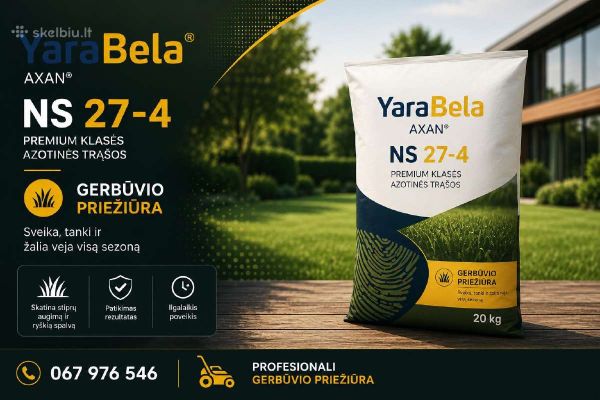 Vasarinės vejos trąšos Yara bela axan NS 27-4