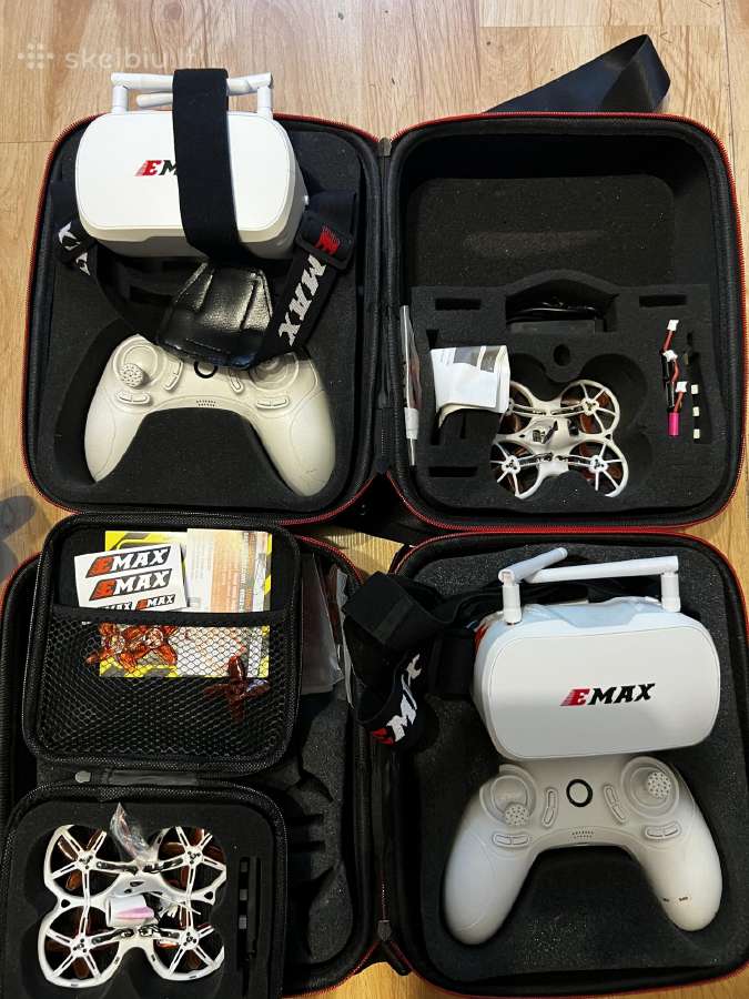 2 Fpv dronai emax tinyhawk 2 indoors, komplektas