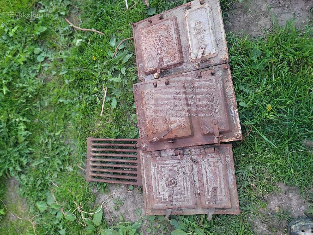 Pečiaus spizines dureles ir groteles ir rinkes