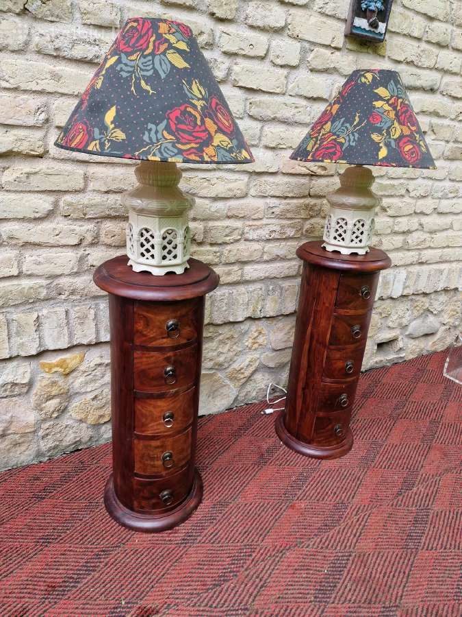Vintažinės dalbergijos masyvo komodos/kolonos - nuotraukos Nr. 18