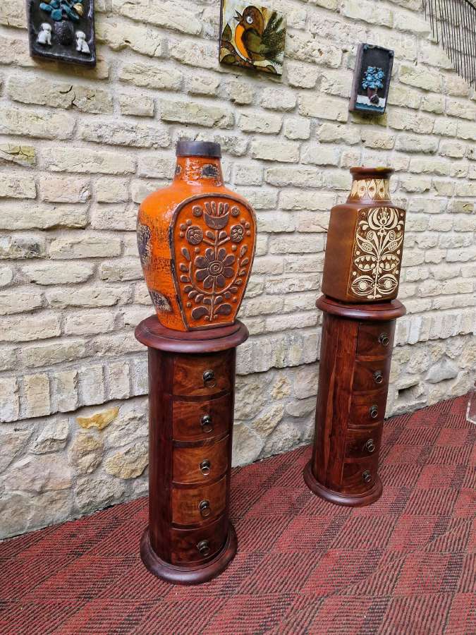 Vintažinės dalbergijos masyvo komodos/kolonos - nuotraukos Nr. 23
