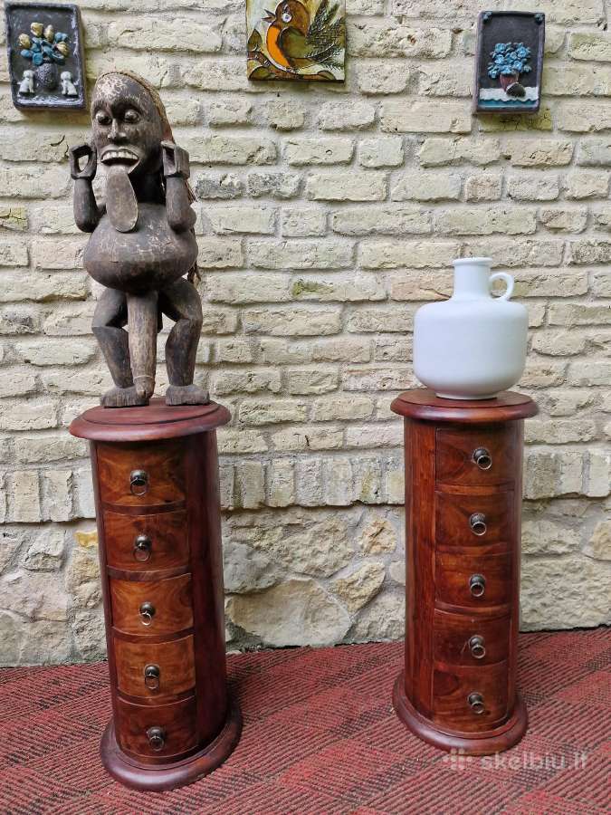Vintažinės dalbergijos masyvo komodos/kolonos - nuotraukos Nr. 25