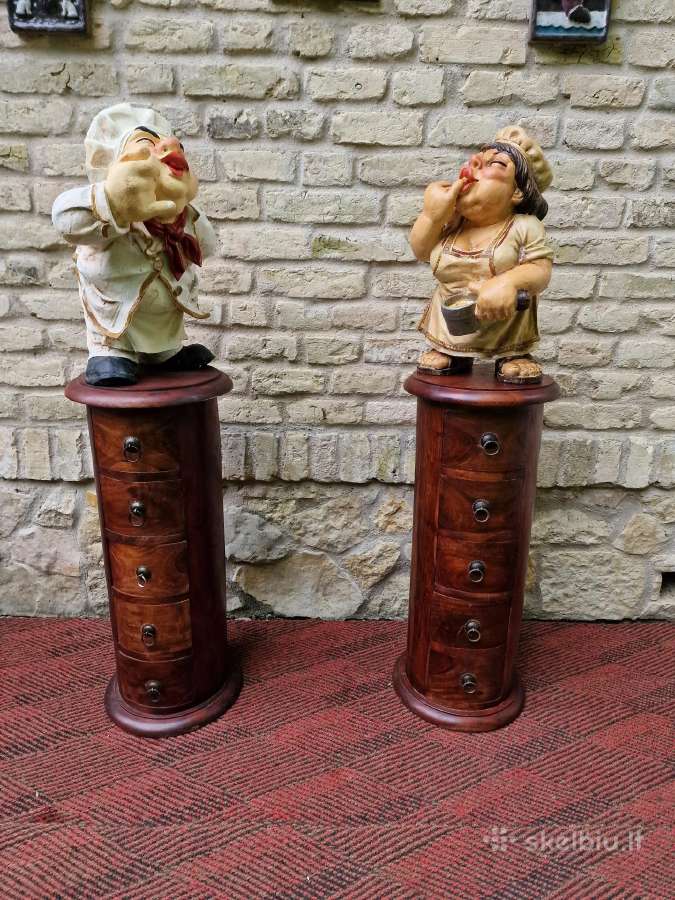 Vintažinės dalbergijos masyvo komodos/kolonos - nuotraukos Nr. 27