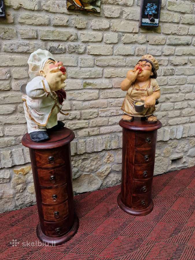 Vintažinės dalbergijos masyvo komodos/kolonos - nuotraukos Nr. 28