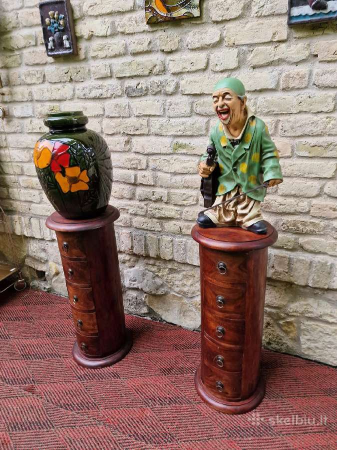 Vintažinės dalbergijos masyvo komodos/kolonos - nuotraukos Nr. 33