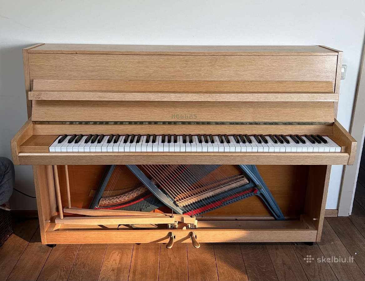 „hellas“ pianinas, šviesaus ąžuolo spalvos. - nuotraukos Nr. 3