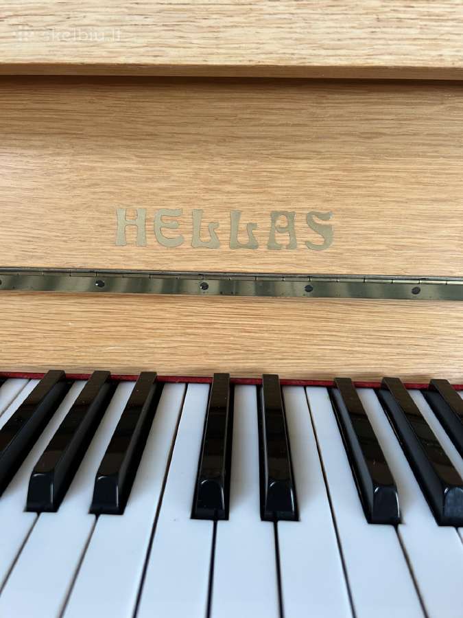 „hellas“ pianinas, šviesaus ąžuolo spalvos. - nuotraukos Nr. 4