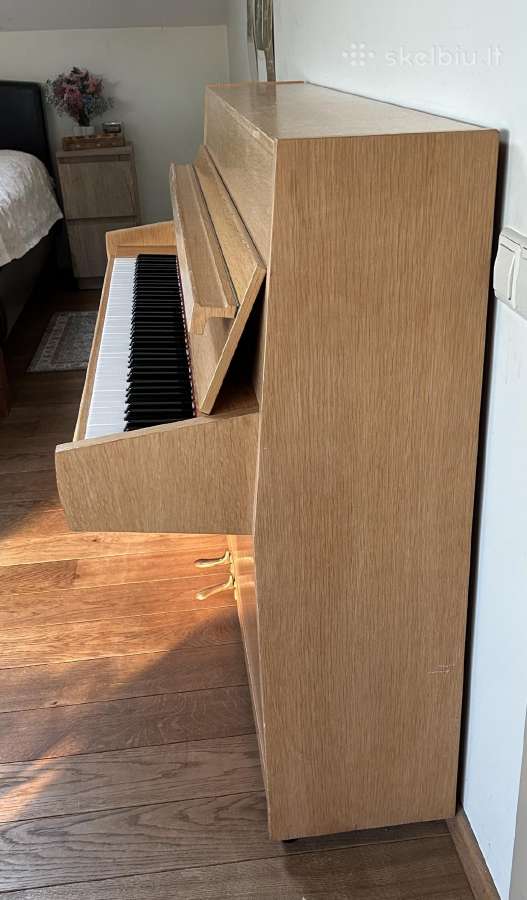 „hellas“ pianinas, šviesaus ąžuolo spalvos. - nuotraukos Nr. 5