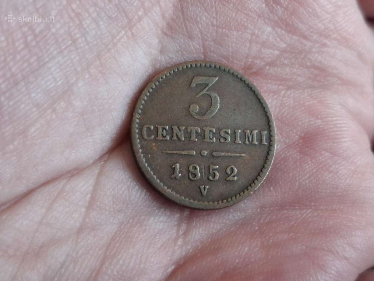 Lombardija 3 centesimai 1852