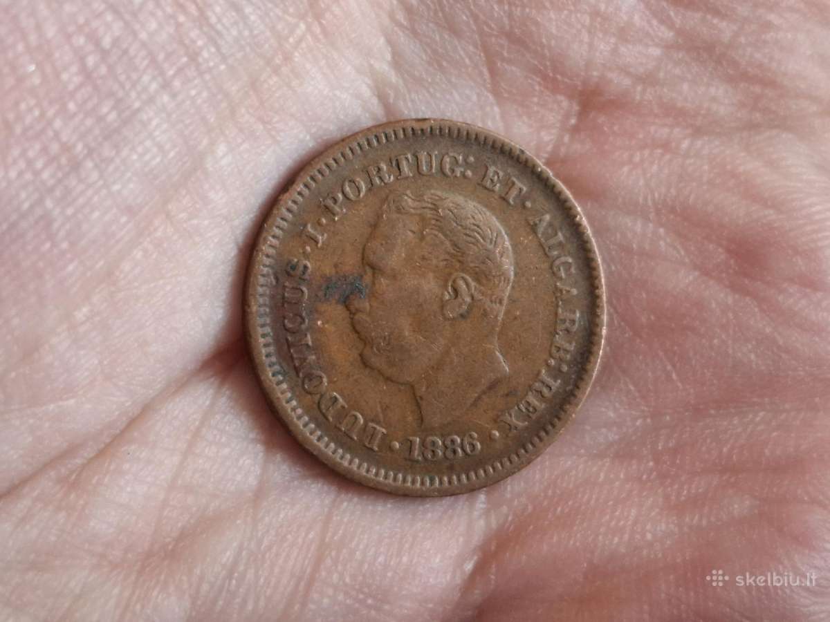Portugalijos Indija 1/8 tanga 1886 - nuotraukos Nr. 2