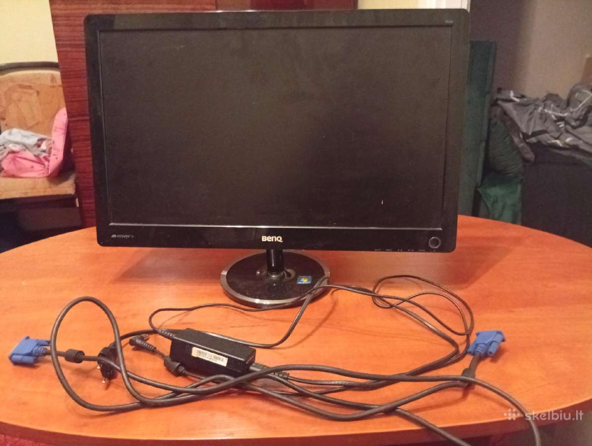 Veikiantis Benq monitorius (su maitinimo bloku ir