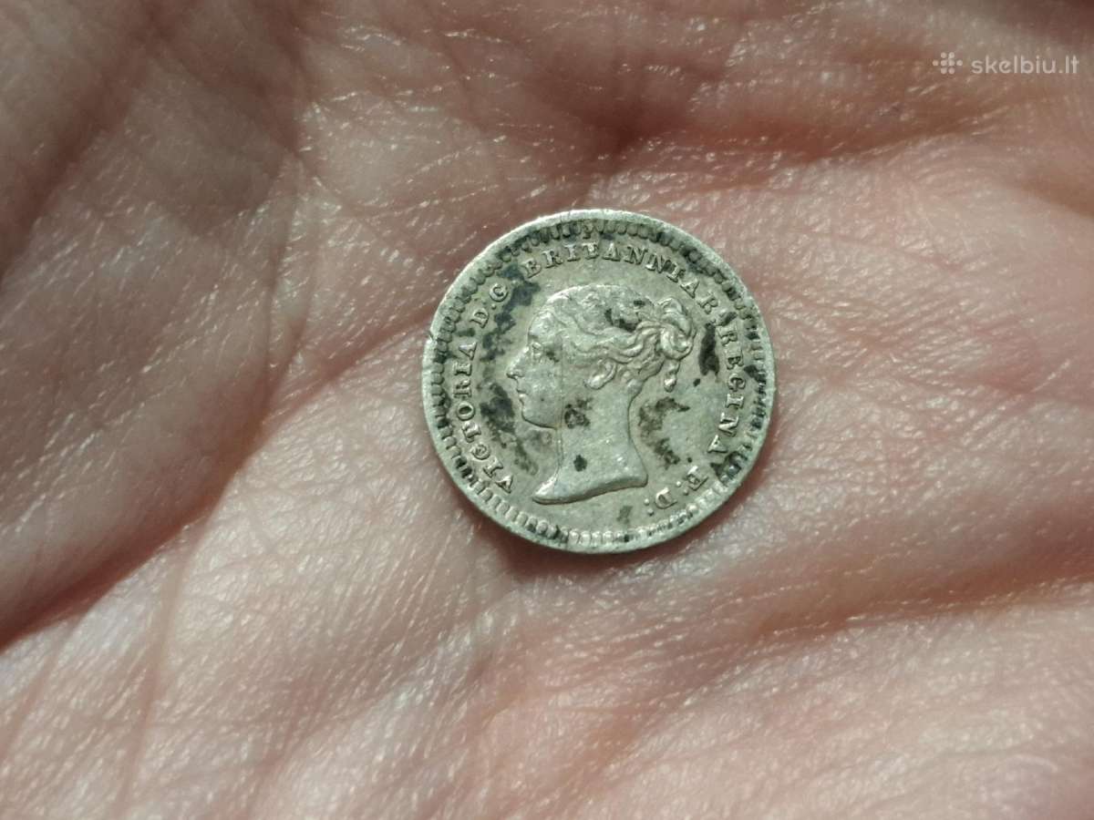 UK 1 1/2 penco 1862. Sidabras. - nuotraukos Nr. 2