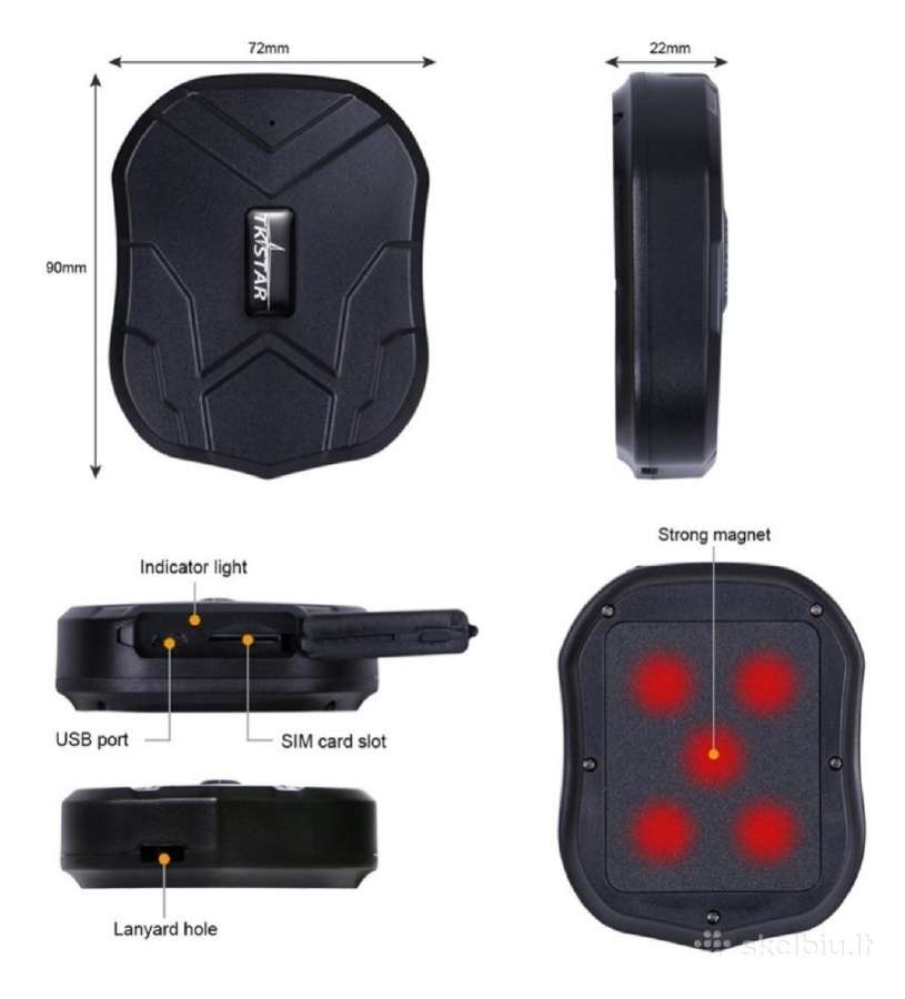 GPS stebėjimo įrenginys realiu laiku magnet - nuotraukos Nr. 3