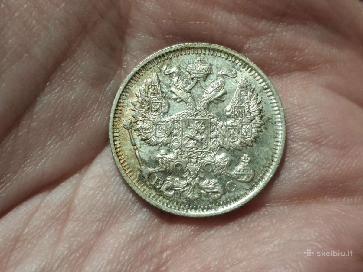 Rusija 20 kapeikų 1913 sidabras - nuotraukos Nr. 2