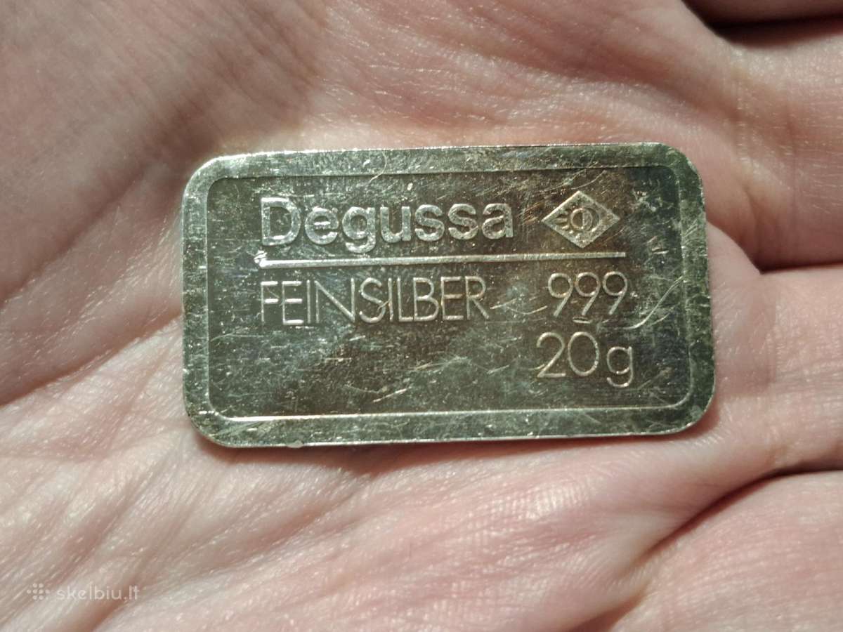 Degussa 20 gramų 999 luitelis
