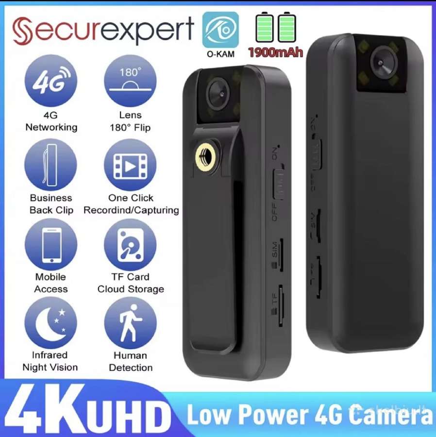 4G mini 4k raiškos kamera su Sim kortele