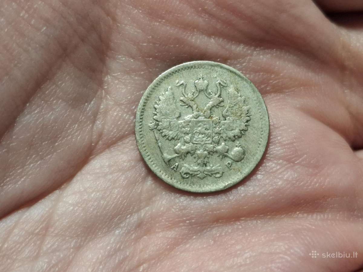 Rusija 10 kapeikų 1904 sidabras - nuotraukos Nr. 2