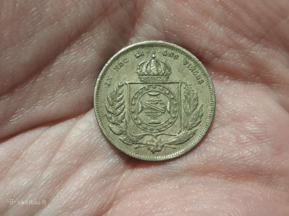 Brazilija 200 reis 1862 sidabras - nuotraukos Nr. 2
