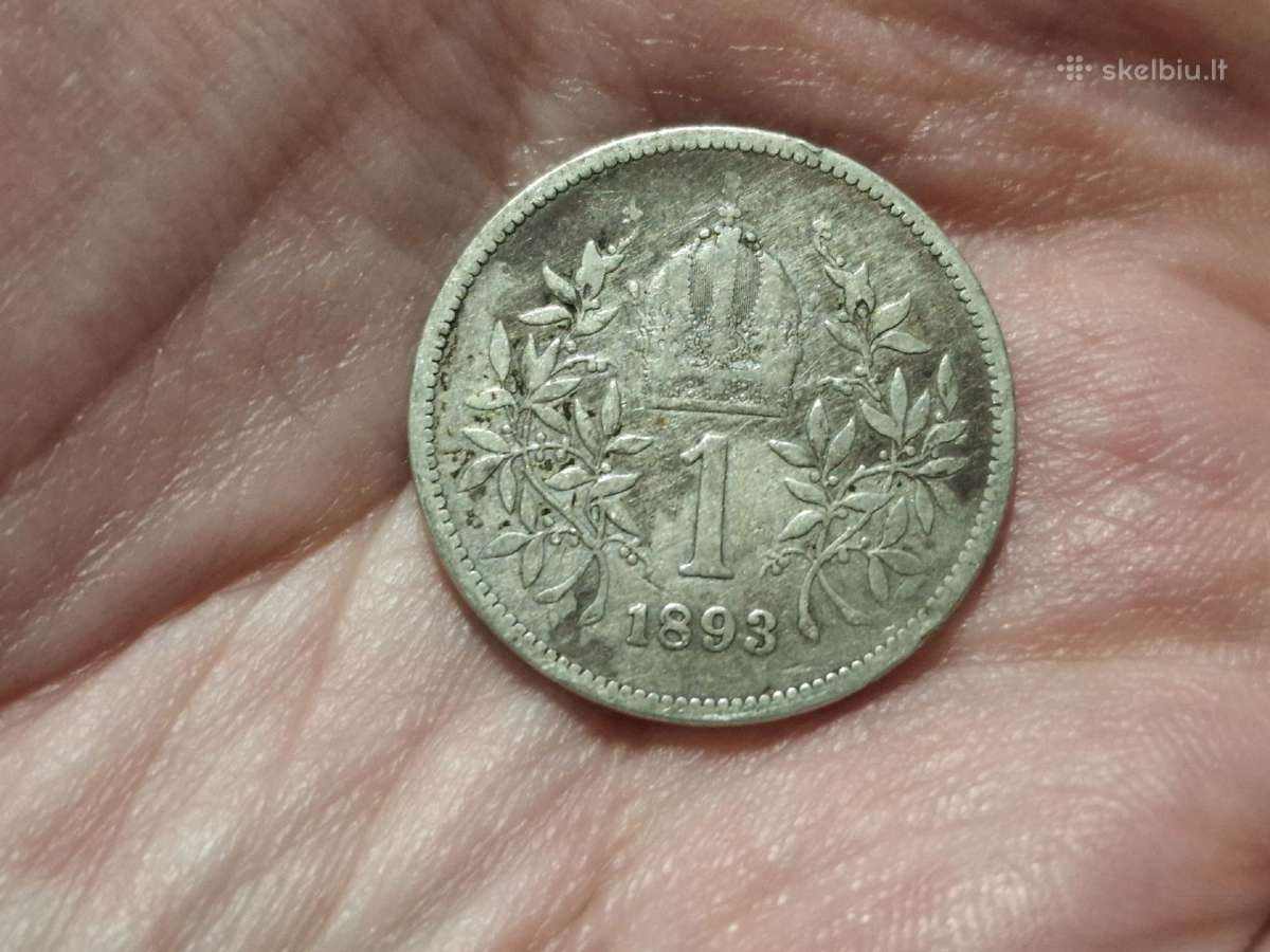 Austrija 1 krona 1893 sidabras