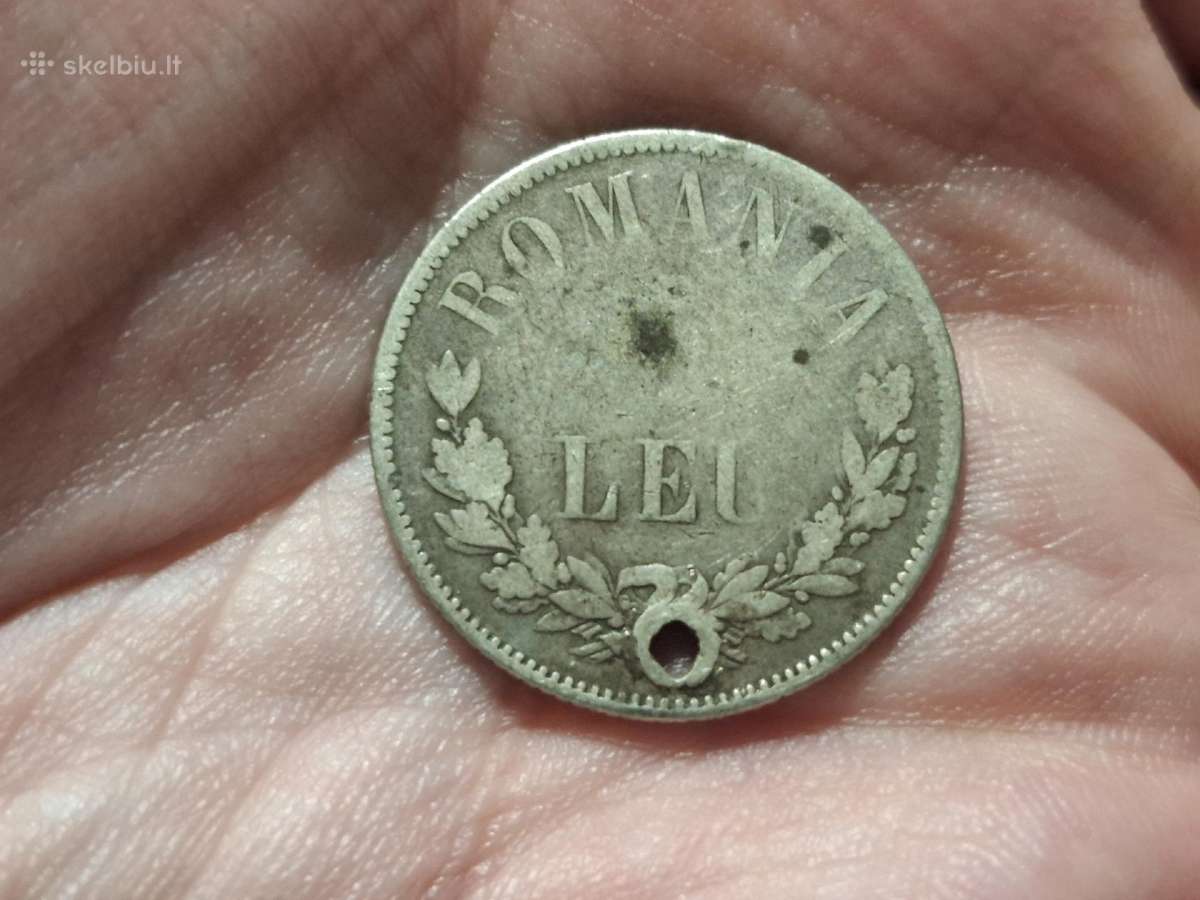 Rumunija 1 lėja 1873 sidabras