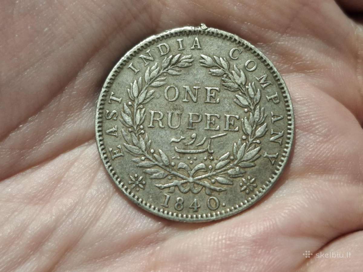 Rytų Indijos kompanija 1 rupija 1840 sidabras