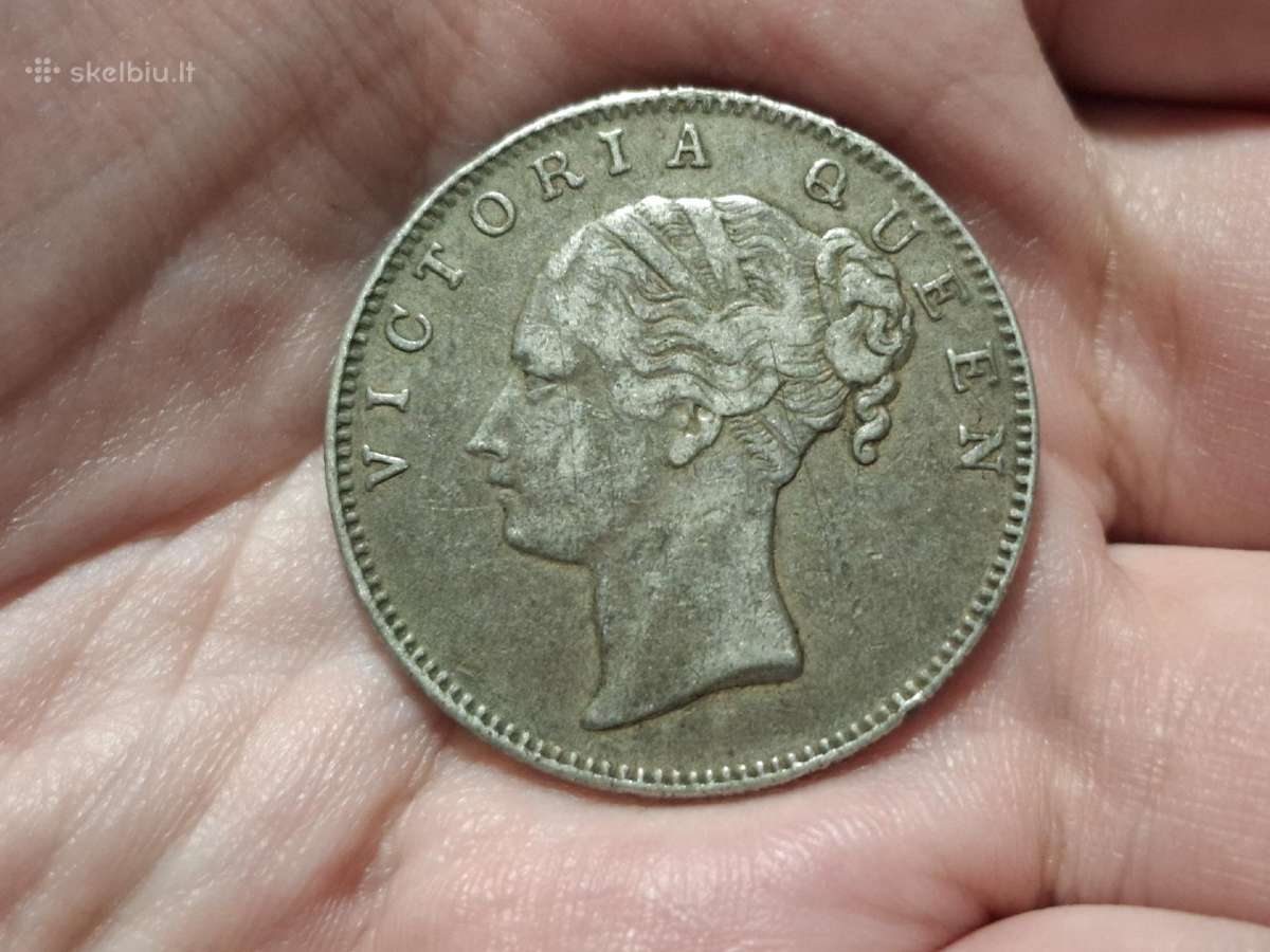 Rytų Indijos kompanija 1 rupija 1840 sidabras - nuotraukos Nr. 2