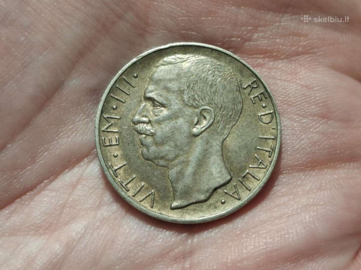 Italija 10 lirų 1927 sidabras - nuotraukos Nr. 2