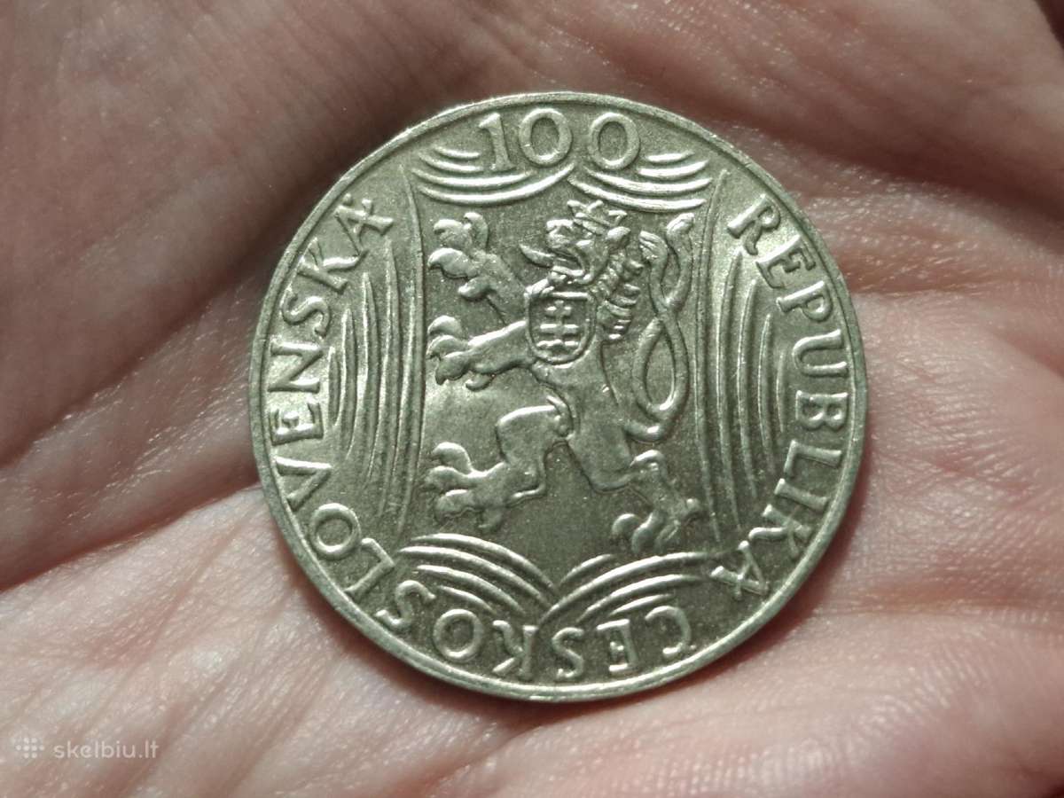 Čekoslovakija 100 kronų 1949 sidabras proginė