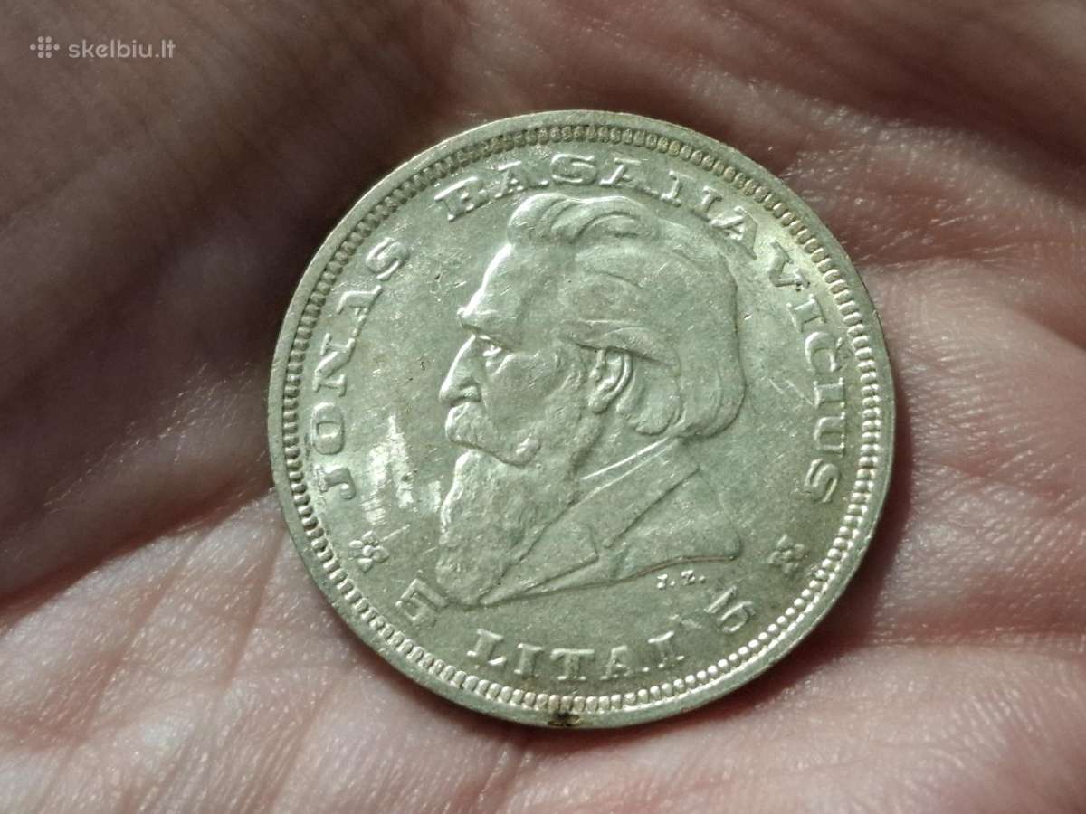 Lietuva 5 litai 1936 sidabras