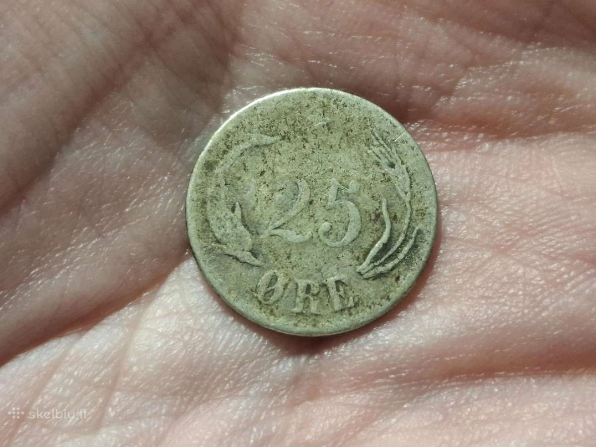 Danija 25 erės 1874 sidabras